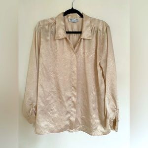 Cream Snake Print Blouse